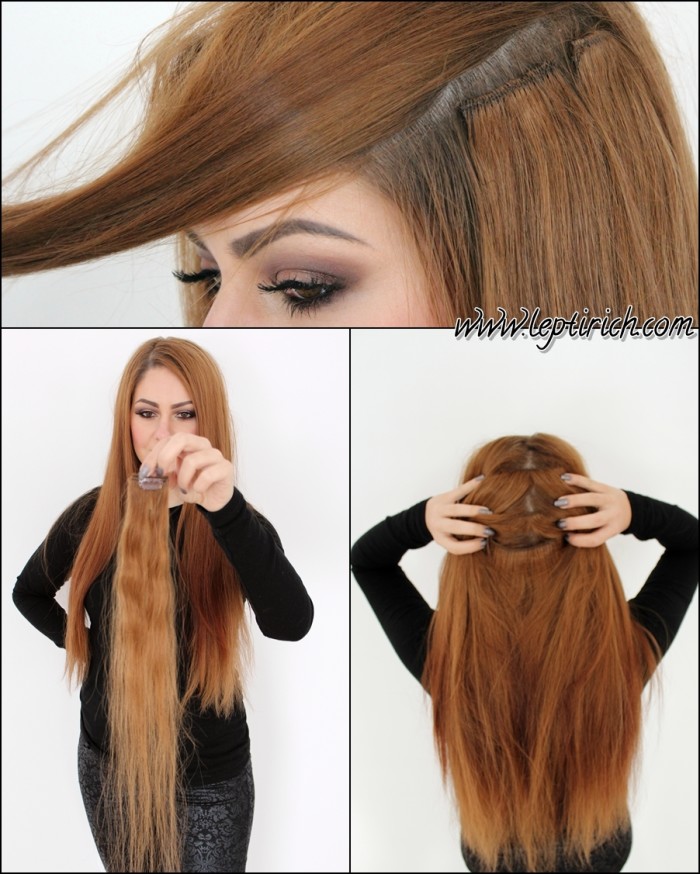 Ekstenzije na češljiće od prave kose